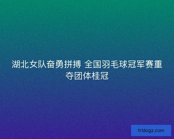湖北女队奋勇拼搏 全国羽毛球冠军赛重夺团体桂冠
